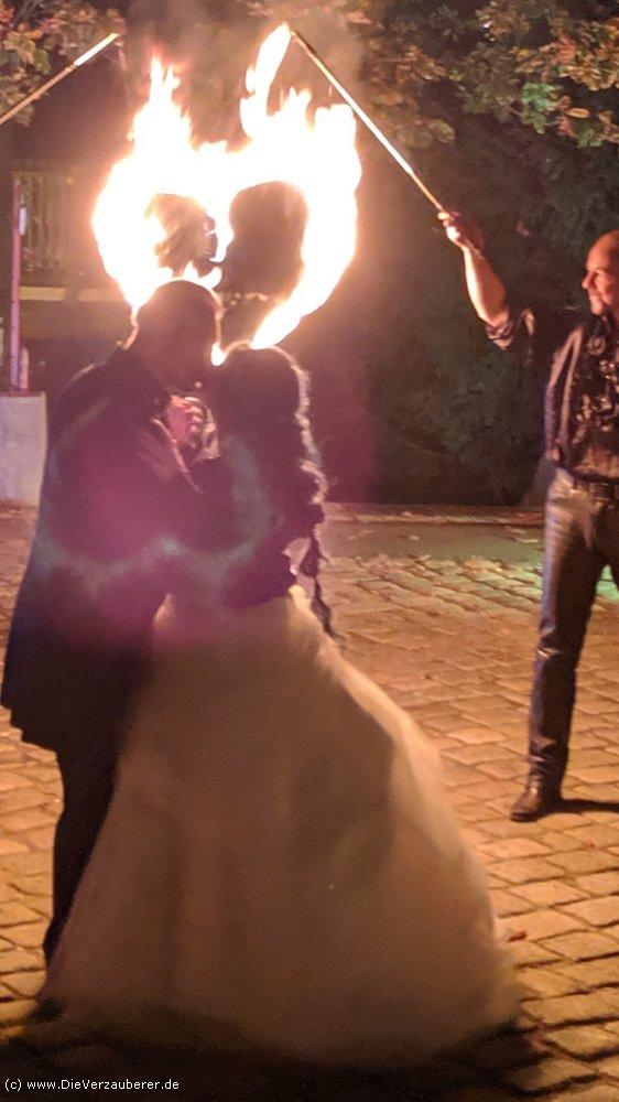 Feuershow Bastei Hochzeit Berghotel Sächsische Schweiz