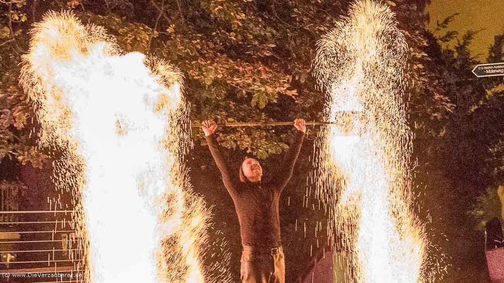 Feuershow Bastei Hochzeit Berghotel Sächsische Schweiz
