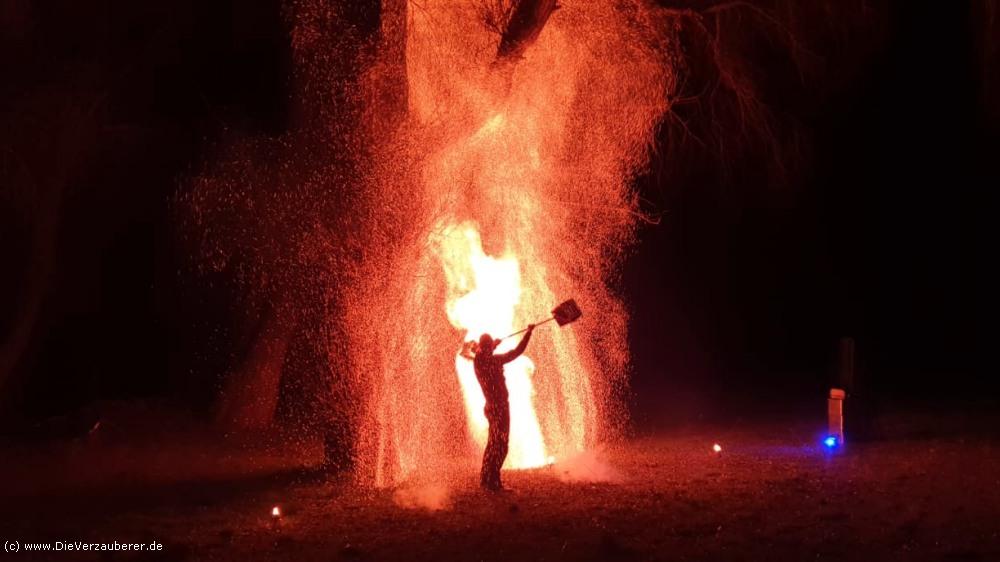 Feuershow Spreewald für Hochzeit Geburtstag Firma