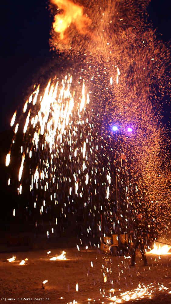 Feuerspucker Leipzig für Weihnachtsfeier der Firma