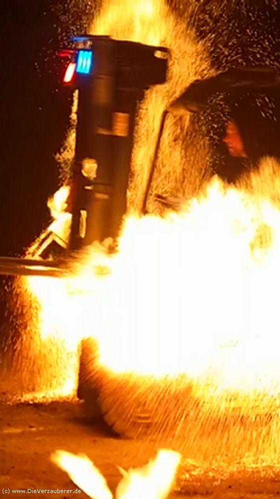 Feuerspucker Leipzig für Weihnachtsfeier der Firma