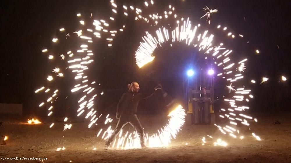 Feuerspucker Leipzig für Weihnachtsfeier der Firma