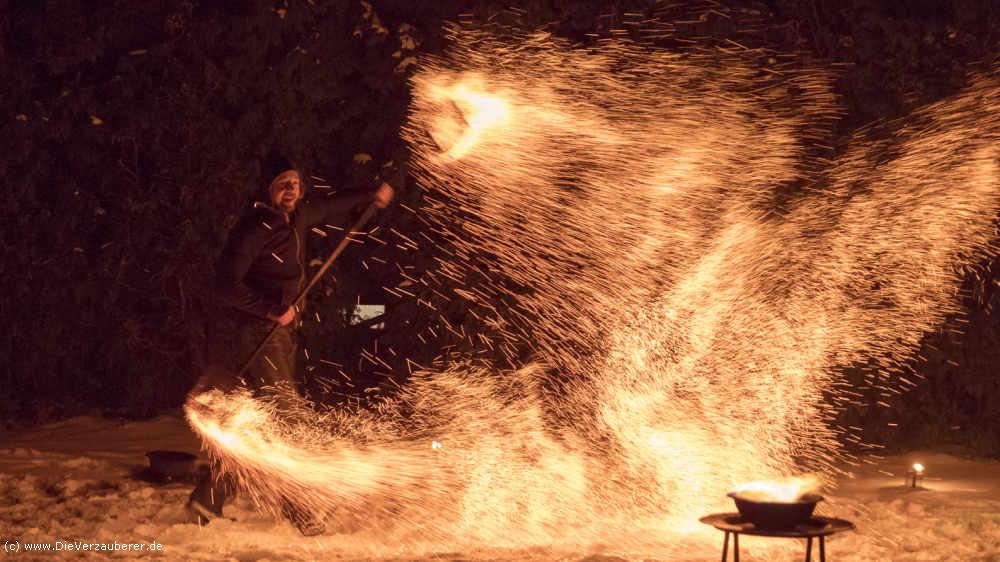 Feuershow in der Sächsischen Schweiz als Geburtstagsgeschenk