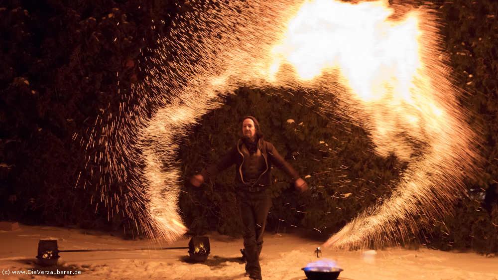 Feuershow in der Sächsischen Schweiz als Geburtstagsgeschenk
